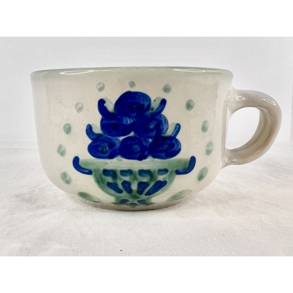 M. A. Hadley Vintage Coffee/Tea Cup w/Blueberries‎ Excellent Discontinued